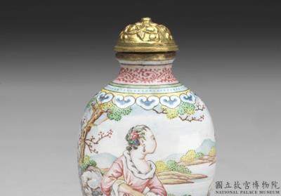 图片[2]-Copper snuff bottle with western figures in painted enamels, Qing dynasty, Qianlong reign (1736-1795)-China Archive